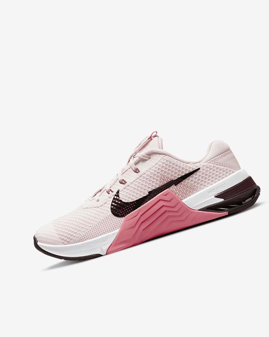 Light Pink / Pink / Metal Women\'s Nike Metcon 7 Training Shoes | UK2739