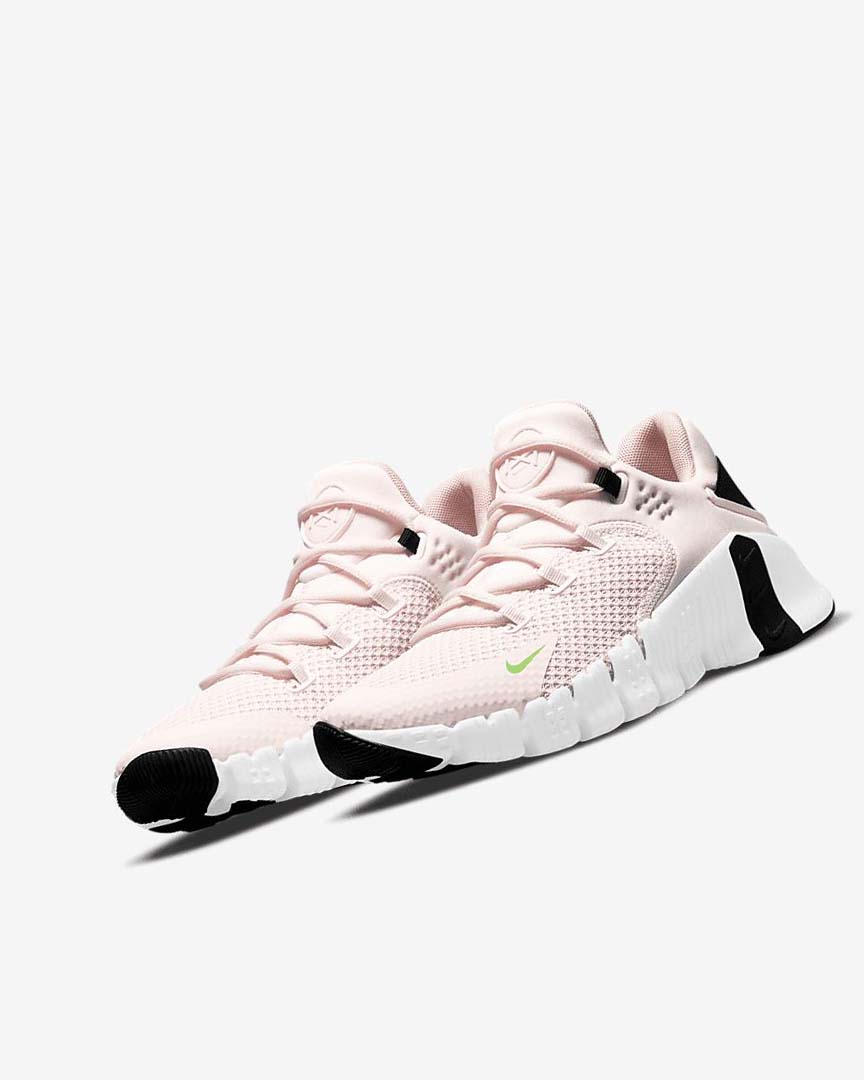 Light Pink / White / Black / Green Women's Nike Free Metcon 4 Training Shoes | UK5263