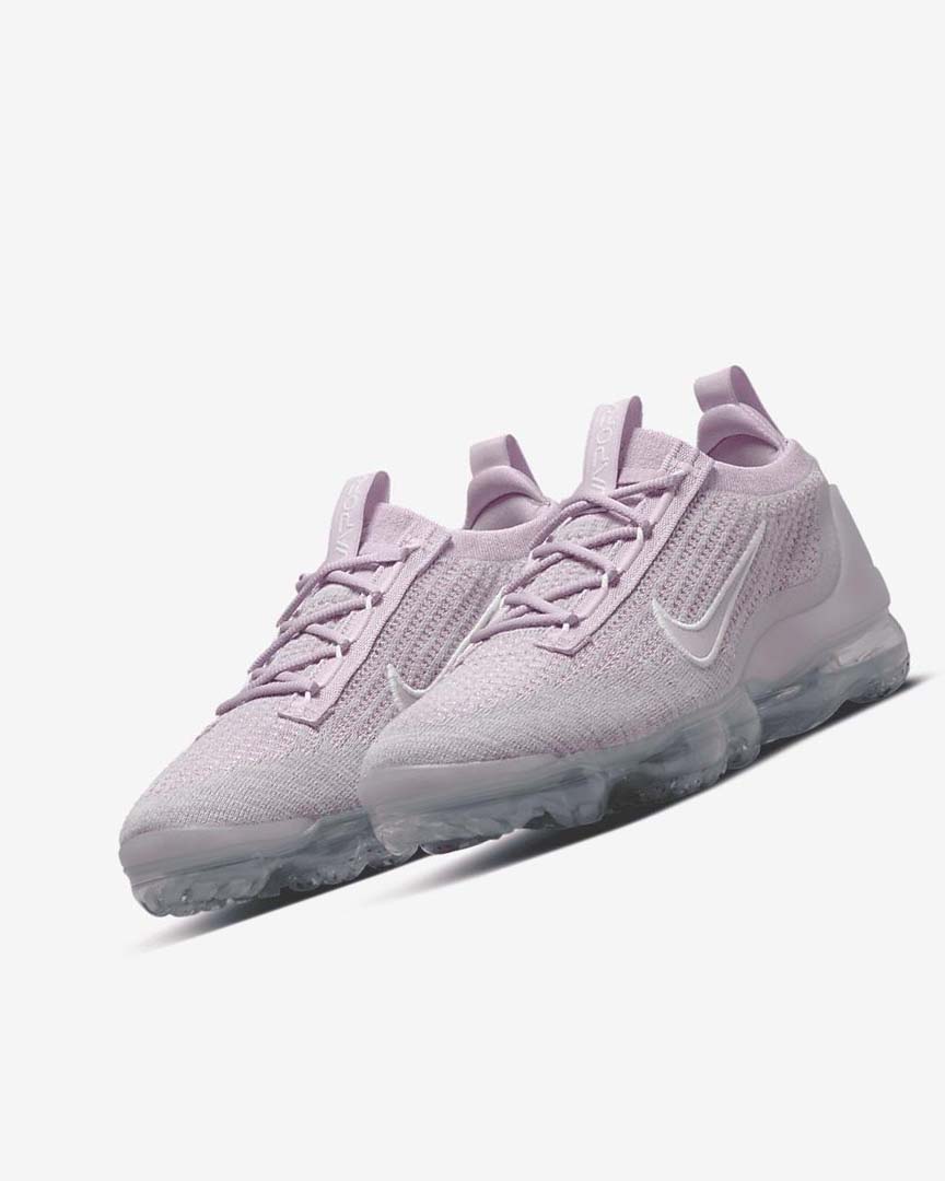 Light Pink / White / Metal Silver / Purple Women's Nike Air VaporMax 2021 FK Sneakers | UK2277