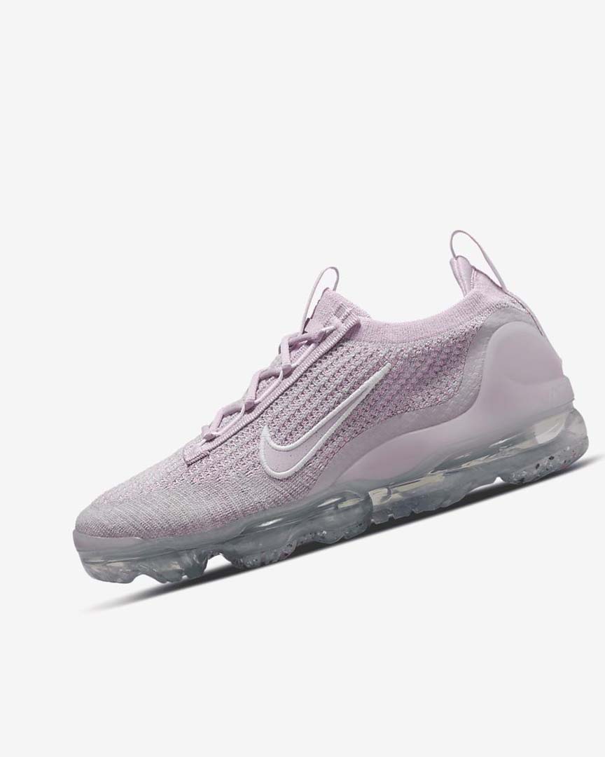 Light Pink / White / Metal Silver / Purple Women\'s Nike Air VaporMax 2021 FK Sneakers | UK2277