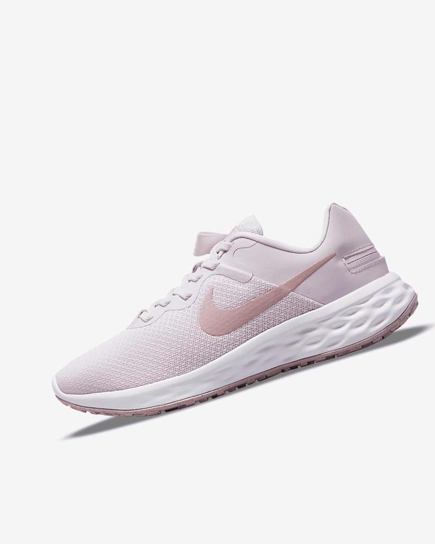 Light Purple / White Women\'s Nike Revolution 6 FlyEase Next Nature Running Shoes | UK5049