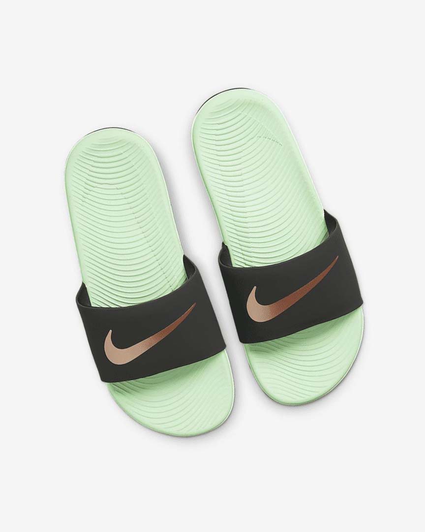 Mint / Metal Red Brown Girls' Nike Kawa Slides | UK2857