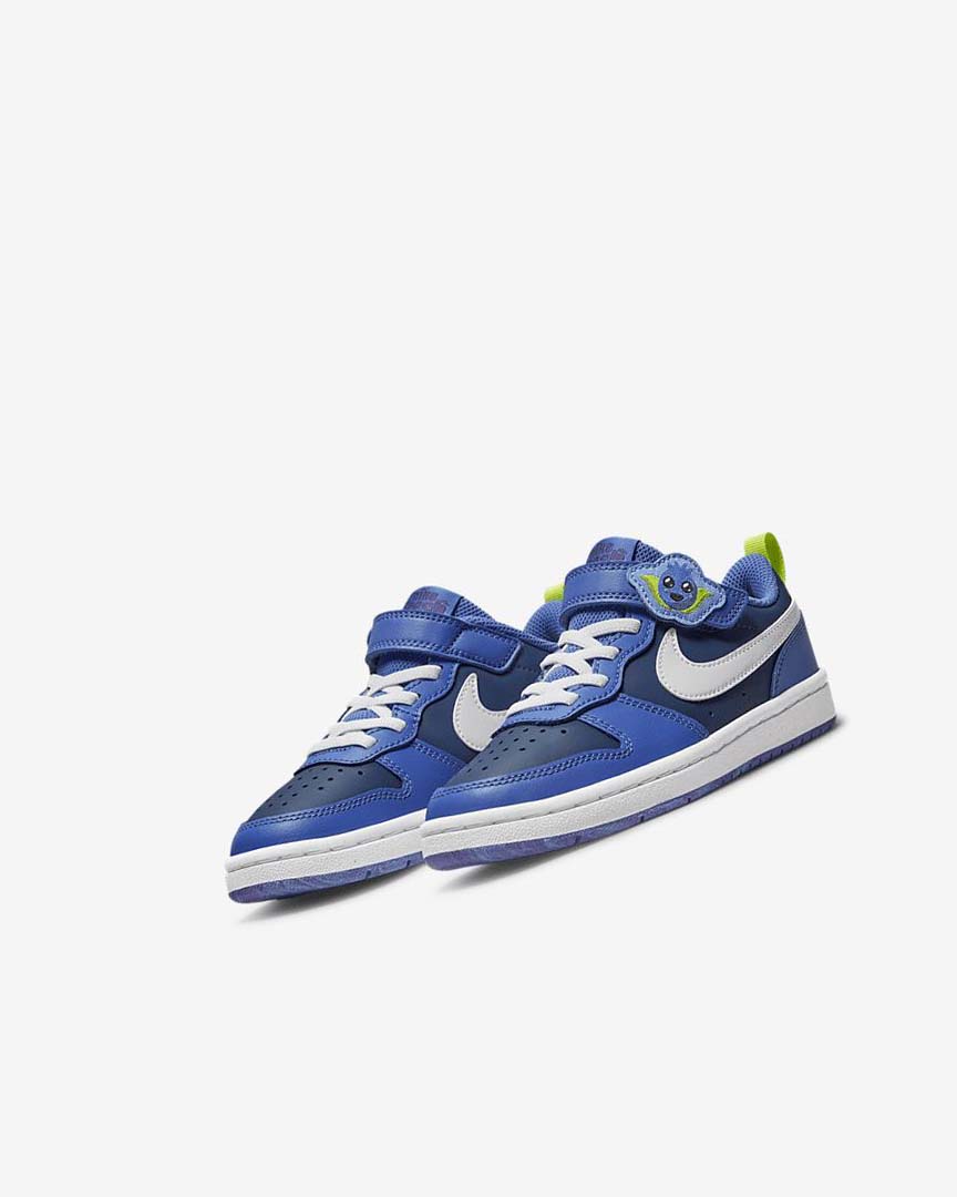 Navy / Blue / Blue / White Boys' Nike Court Borough Low 2 Lil Fruits Shoes | UK4610