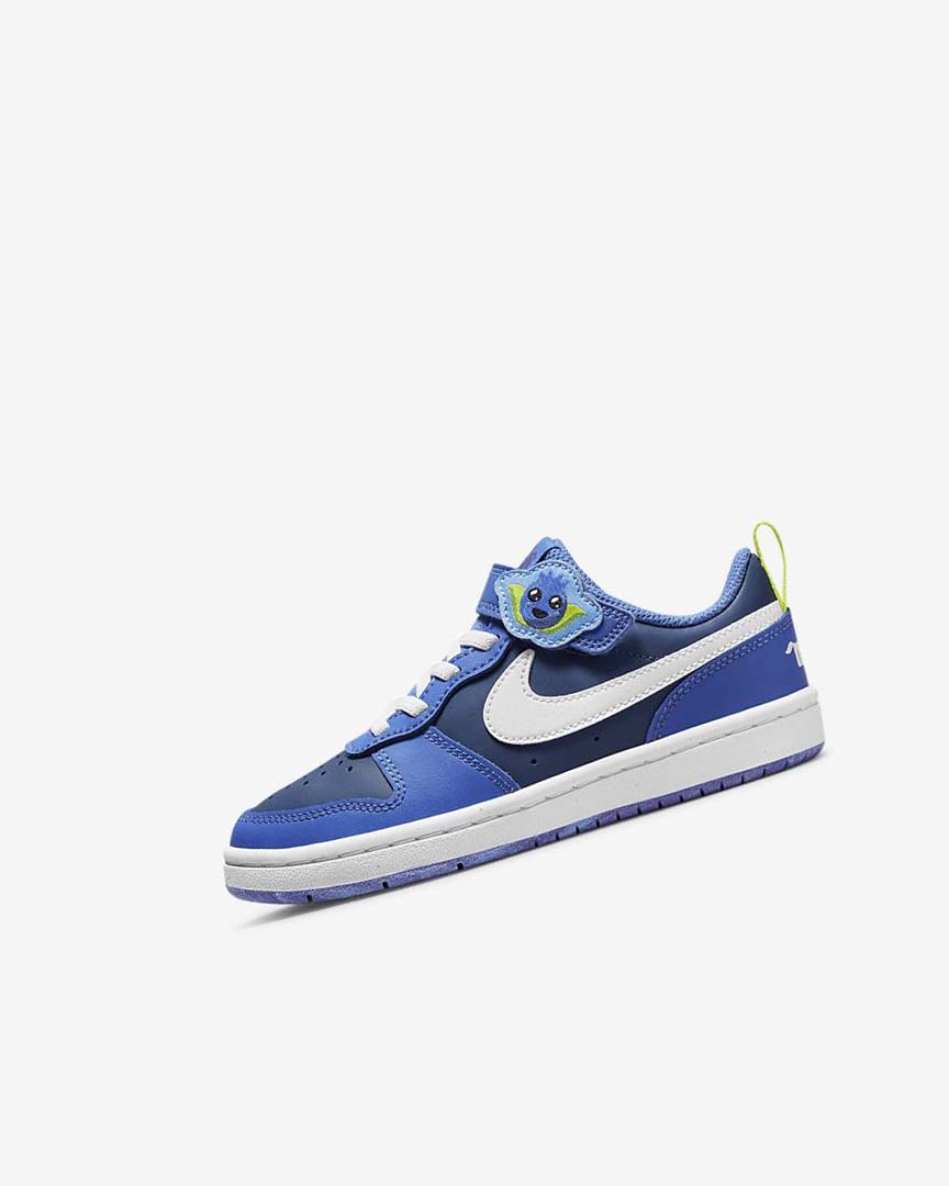 Navy / Blue / Blue / White Boys\' Nike Court Borough Low 2 Lil Fruits Shoes | UK4610