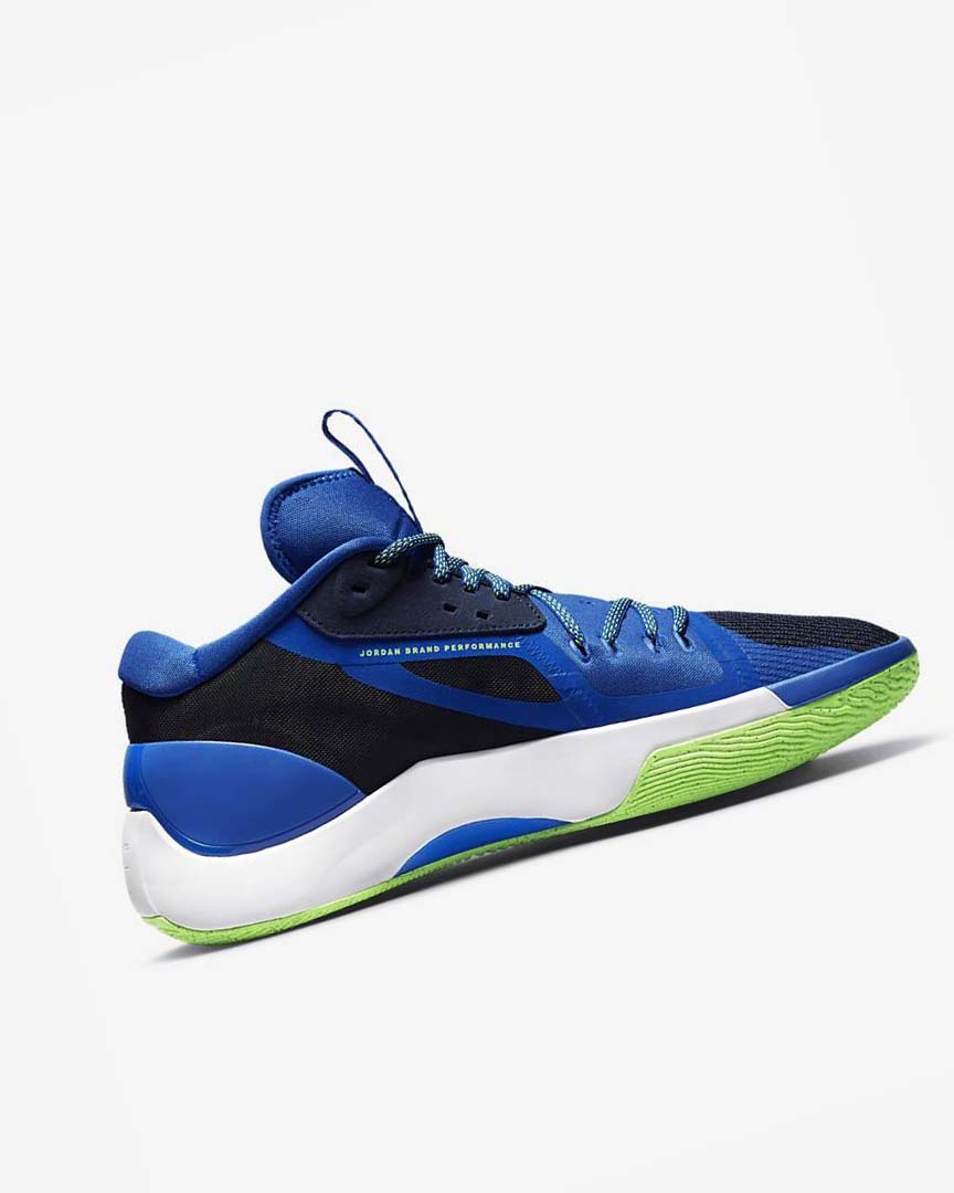 Navy / Blue / White / Green Men's Nike Jordan Zoom Separate Basketball Shoes | UK3150