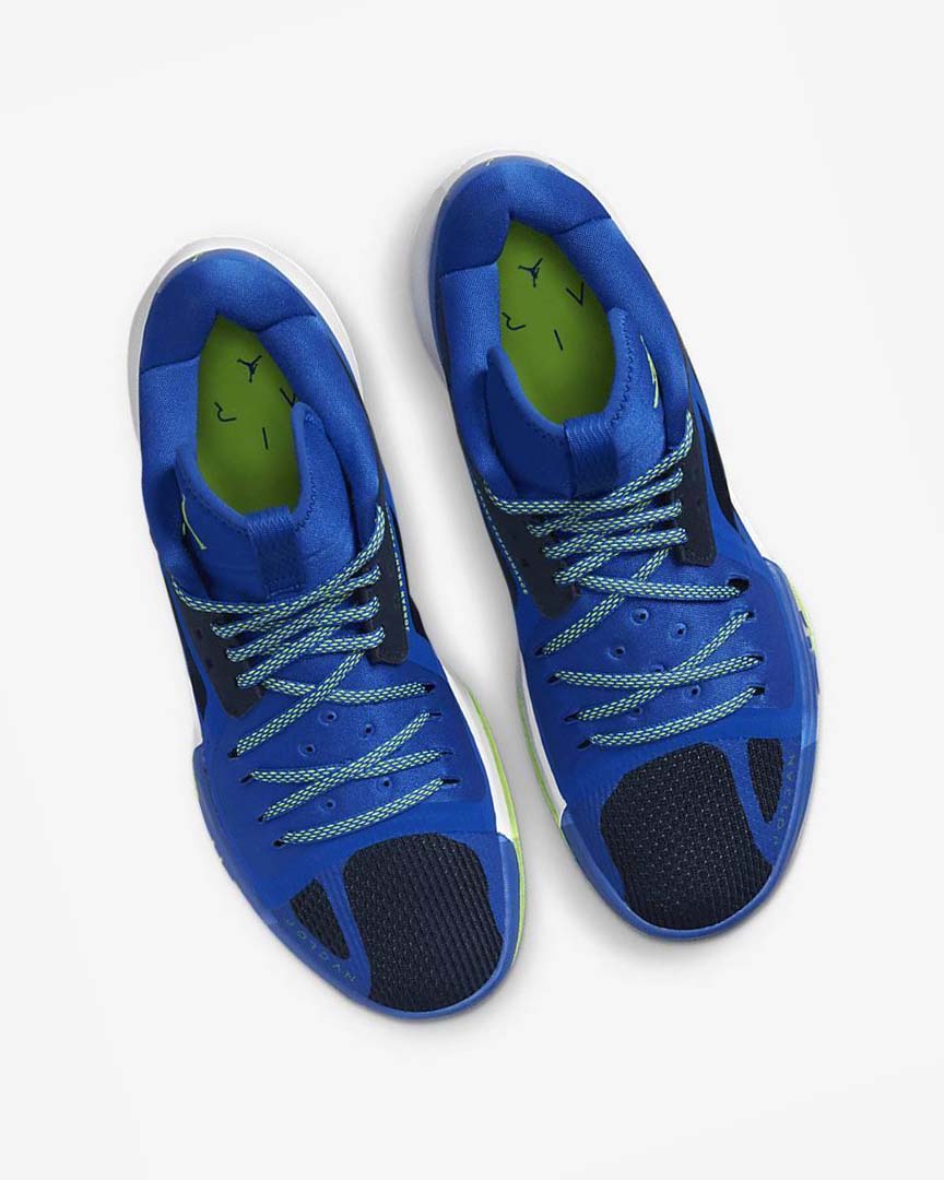 Navy / Blue / White / Green Men's Nike Jordan Zoom Separate Basketball Shoes | UK3150