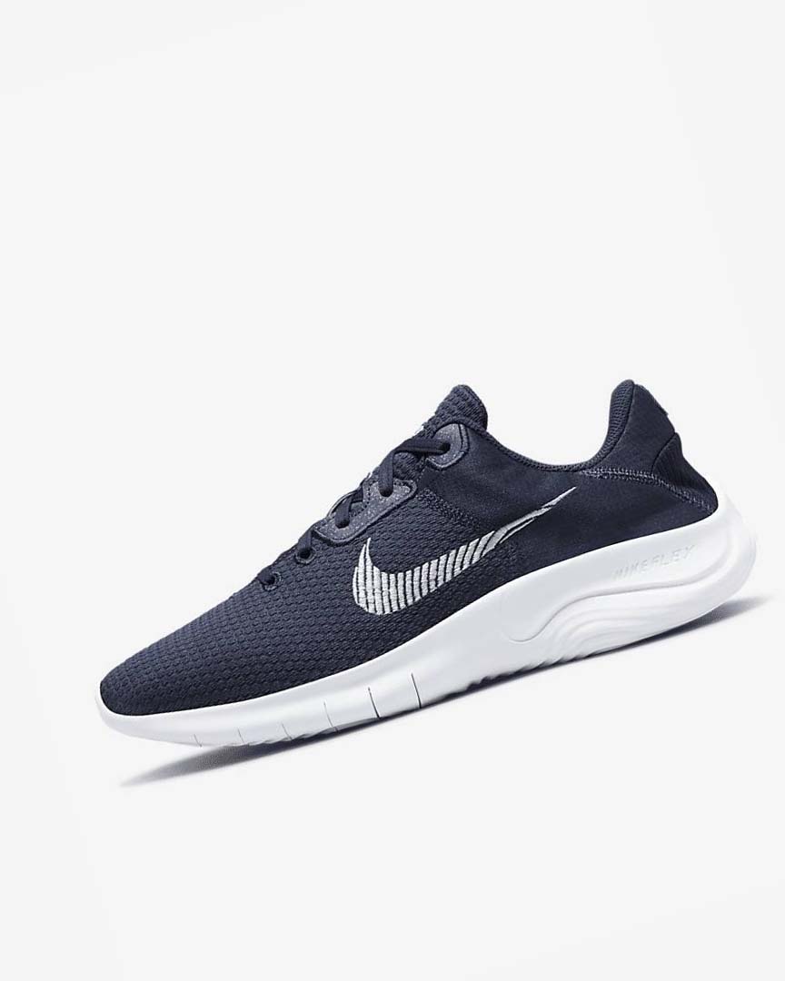 Navy / Dark Obsidian / White Men\'s Nike Flex Experience Run 11 Next Nature Running Shoes | UK4624