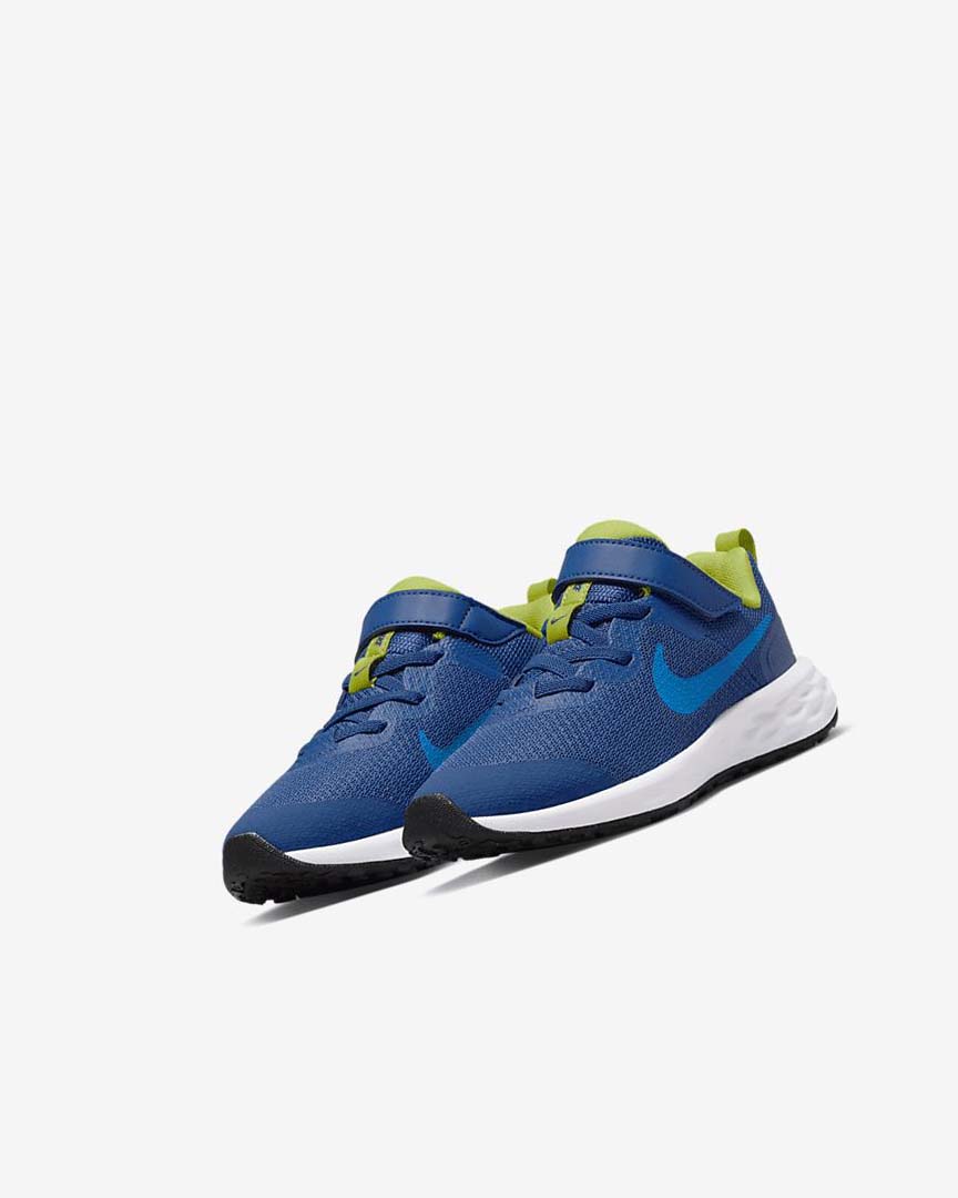 Navy / Green / Blue Boys' Nike Revolution 6 Running Shoes | UK5362