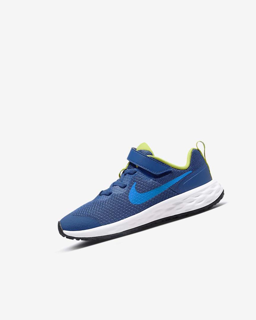 Navy / Green / Blue Boys\' Nike Revolution 6 Running Shoes | UK5362