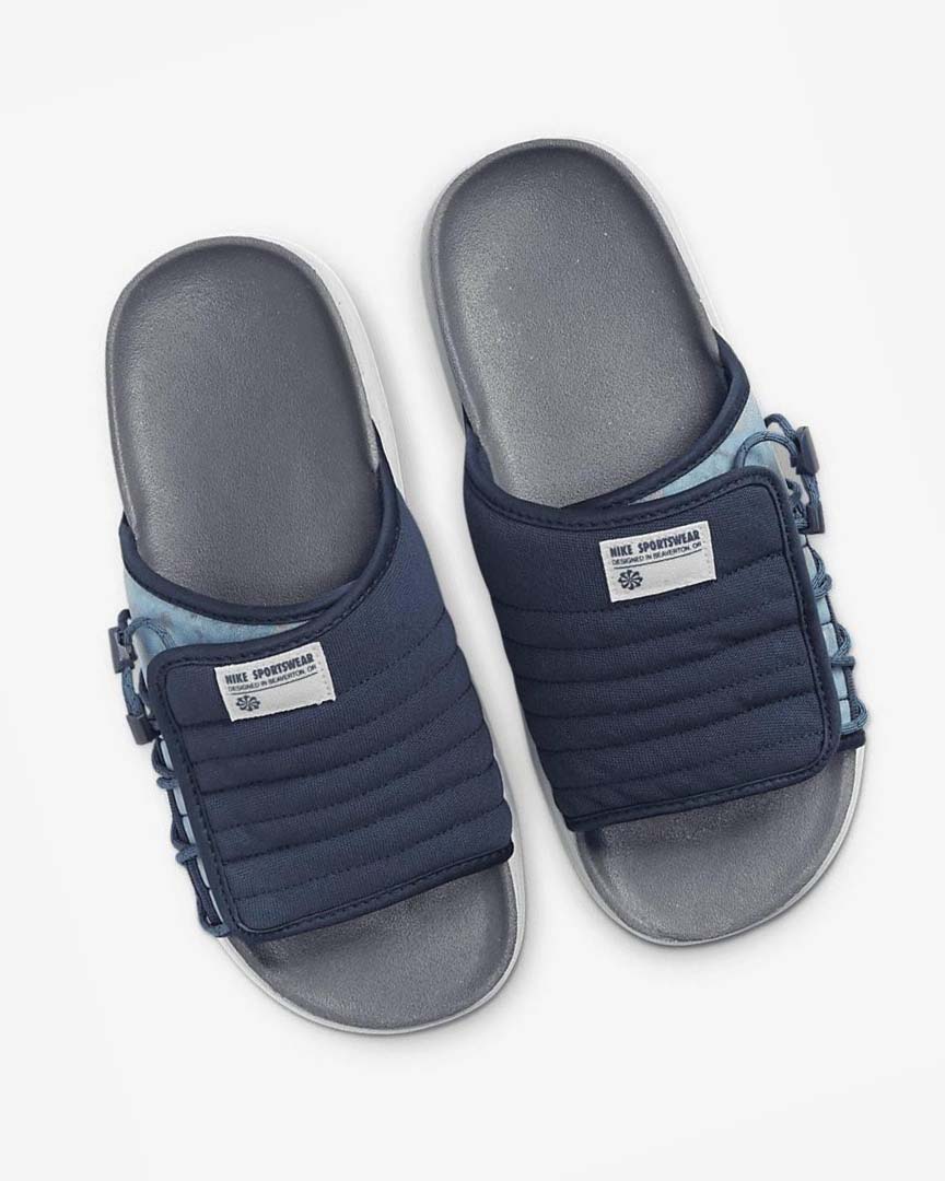 Navy / Grey / Dark Grey / Navy Men's Nike Asuna 2 Next Nature Slides | UK4509