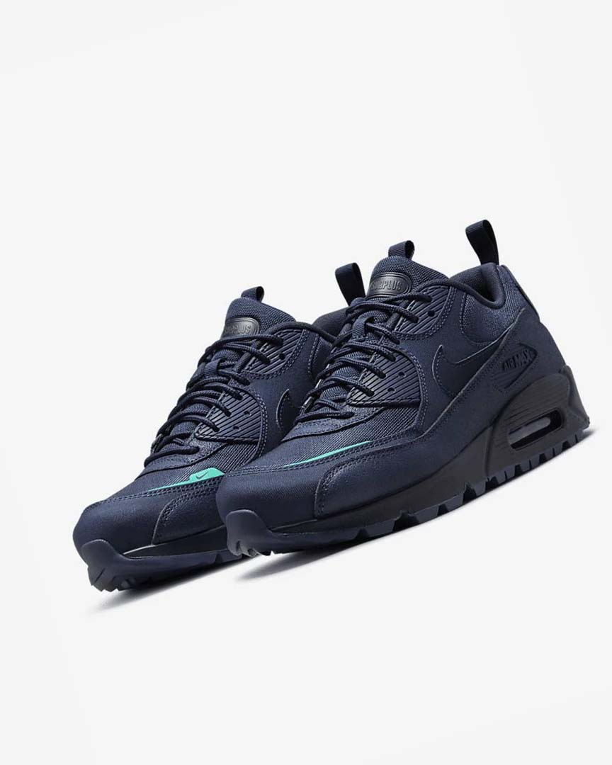 Navy / Obsidian Men's Nike Air Max 90 Surplus Sneakers | UK4880