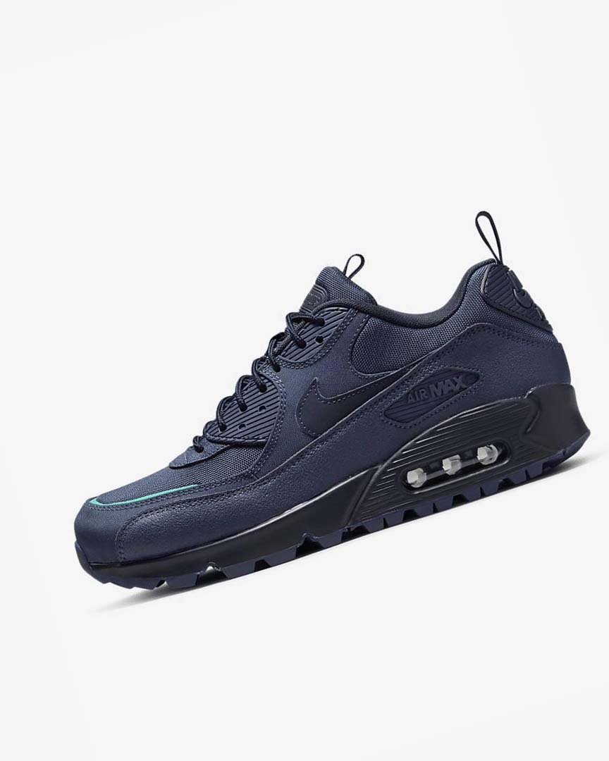 Navy / Obsidian Men\'s Nike Air Max 90 Surplus Sneakers | UK4880