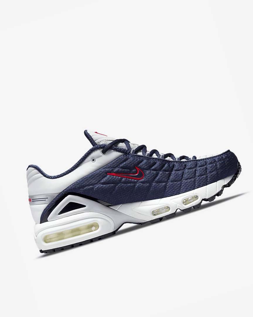 Navy / Platinum / White / Red Men's Nike Air Max Tailwind V SP Casual Shoes | UK2657