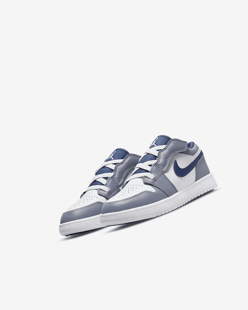 Navy / White Boys' Nike Jordan 1 Low Alt Shoes | UK4989