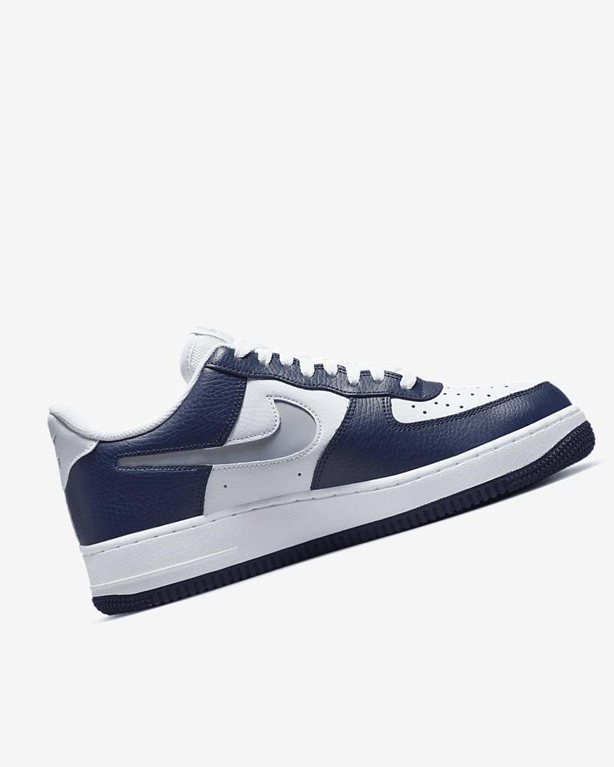 Navy / White / Grey Men's Nike Air Force 1 '07 LV8 Sneakers | UK5595