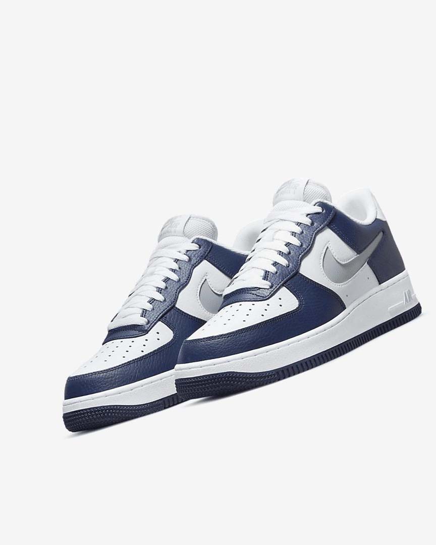 Navy / White / Grey Men's Nike Air Force 1 '07 LV8 Sneakers | UK5595