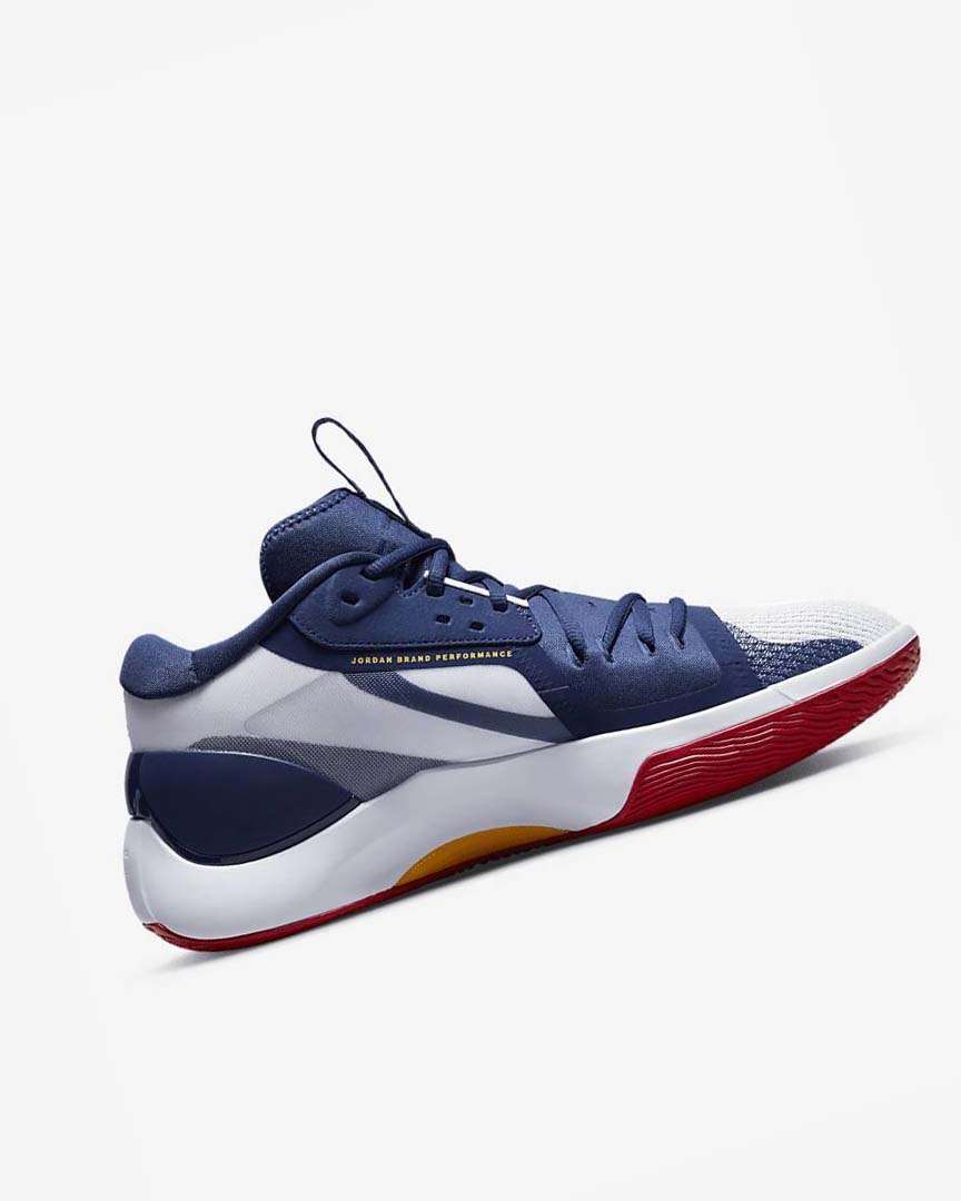 Navy / White / Red / Gold Men's Nike Jordan Zoom Separate Basketball Shoes | UK3008