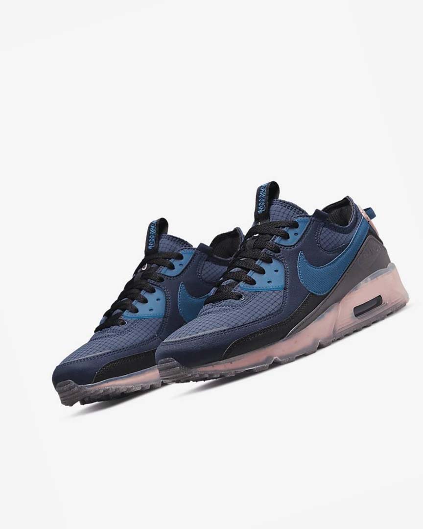 Obsidian / Blue / Light Men's Nike Air Max Terrascape 90 Sneakers | UK2273