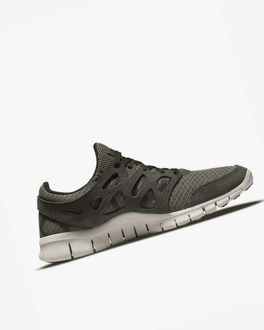 Olive / Black Men's Nike Free Run 2 Running Shoes | UK2344