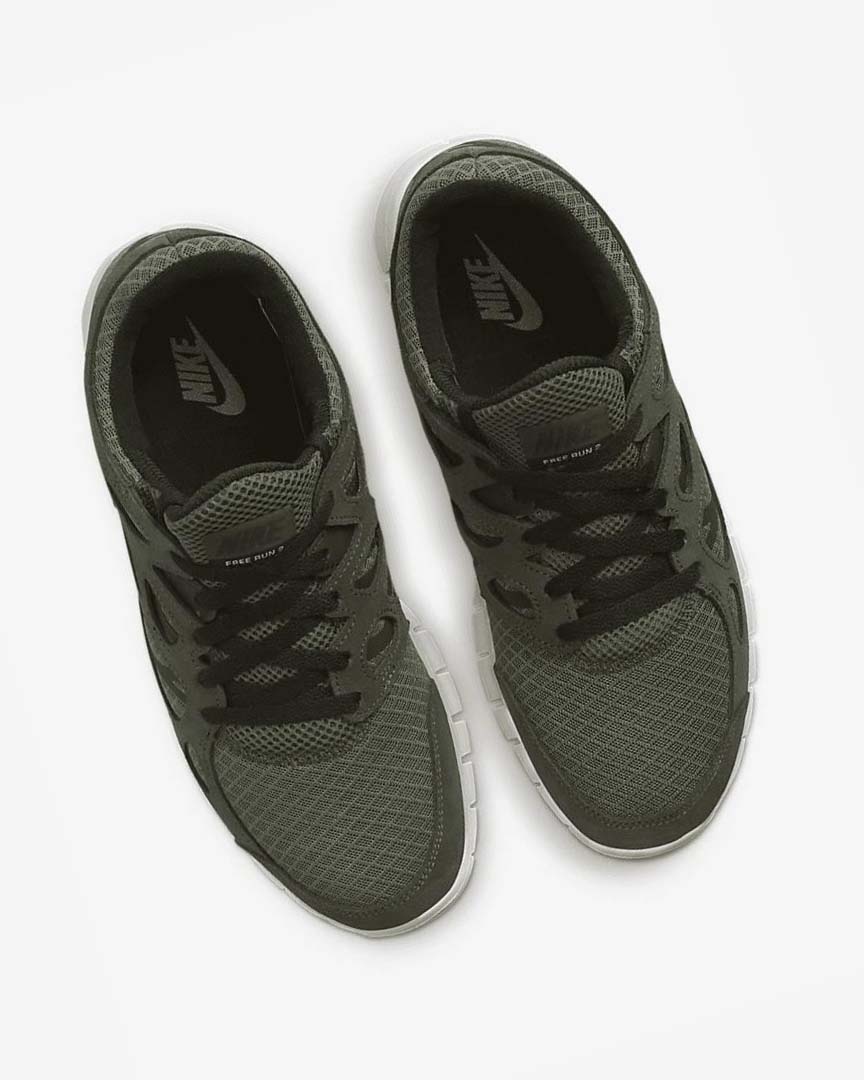 Olive / Black Men's Nike Free Run 2 Running Shoes | UK2344