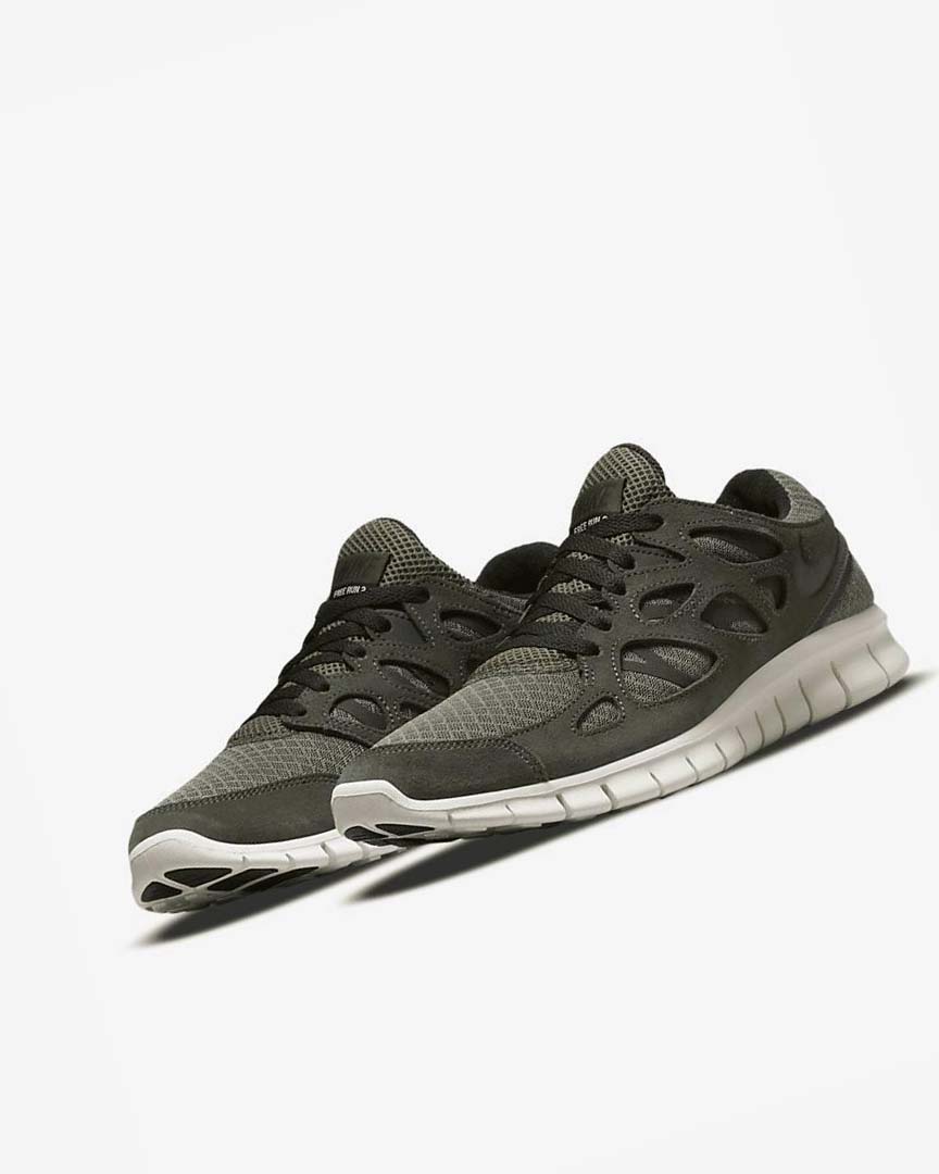 Olive / Black Men's Nike Free Run 2 Running Shoes | UK2344