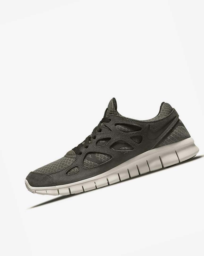 Olive / Black Men\'s Nike Free Run 2 Running Shoes | UK2344