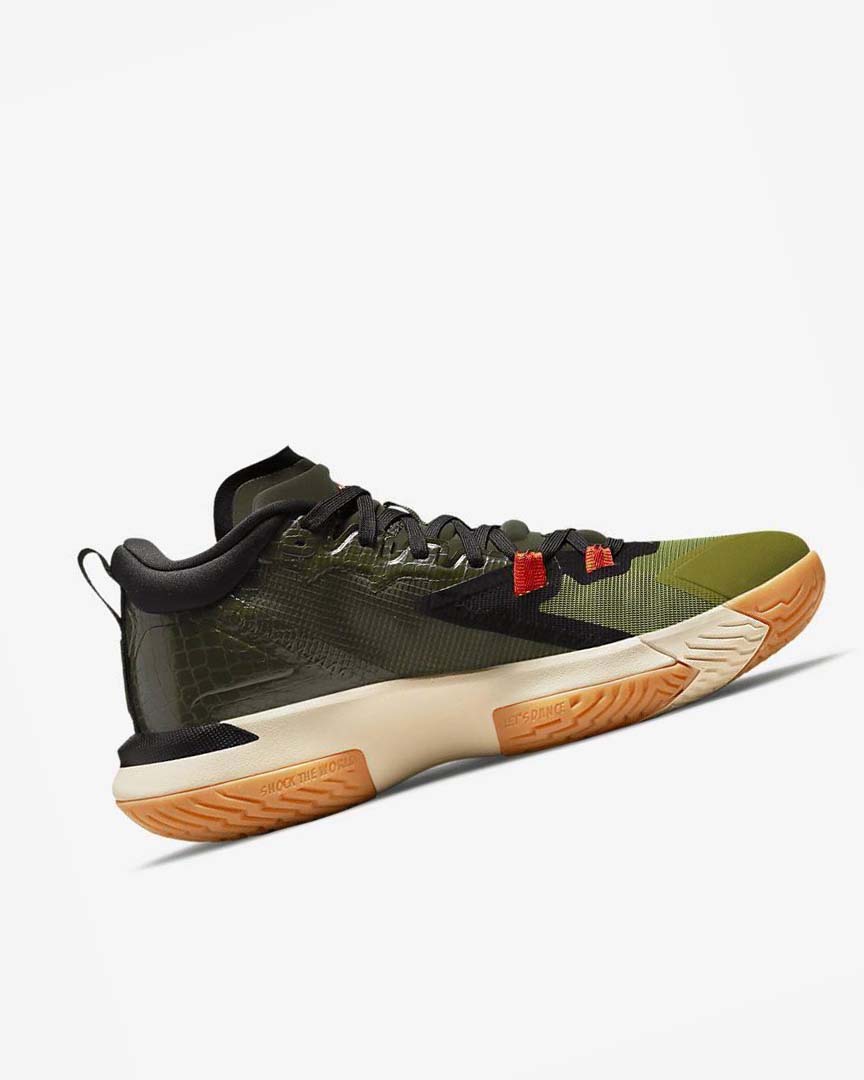 Olive / Black Men's Nike Zion 1 Basketball Shoes | UK5526