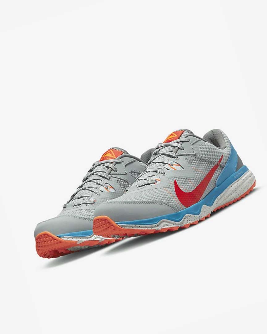 Olive / Grey / Mint / Red Men's Nike Juniper Trail Trail Running Shoes | UK4570