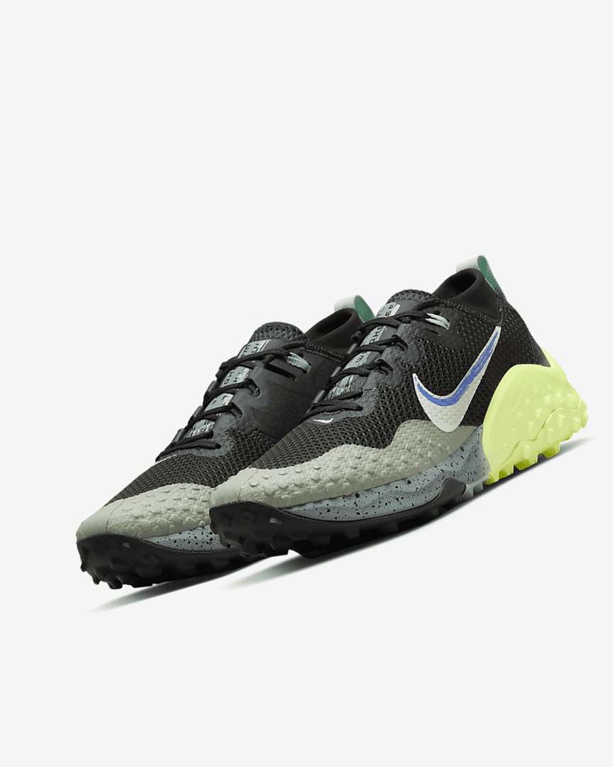 Olive / Light Lemon Women's Nike Wildhorse 7 Trail Running Shoes | UK5323