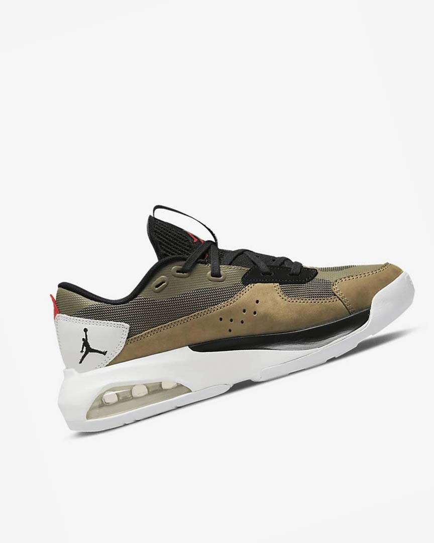 Olive / White / Brown / Red Men's Nike Jordan Air 200E Sneakers | UK5403