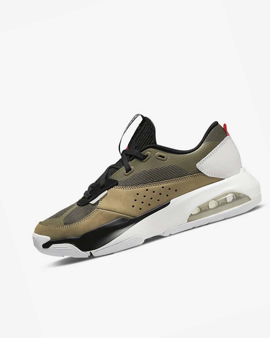 Olive / White / Brown / Red Men\'s Nike Jordan Air 200E Sneakers | UK5403