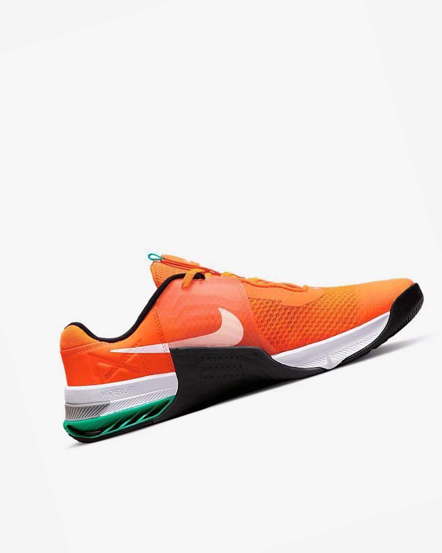 Orange / Dark Grey / Turquoise / White Men's Nike Metcon 7 Training Shoes | UK5046