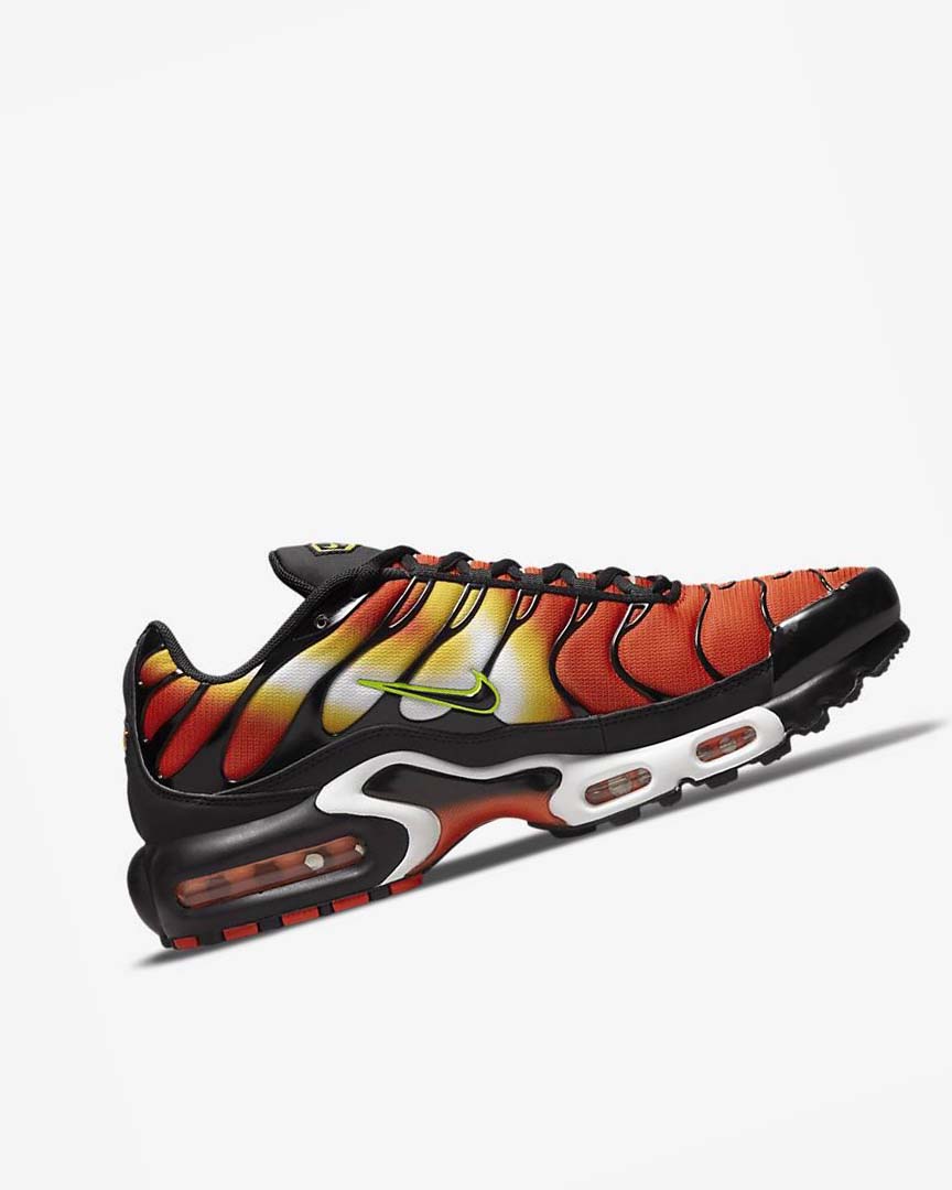 Orange / Gold / Black Men's Nike Air Max Plus Sneakers | UK2728