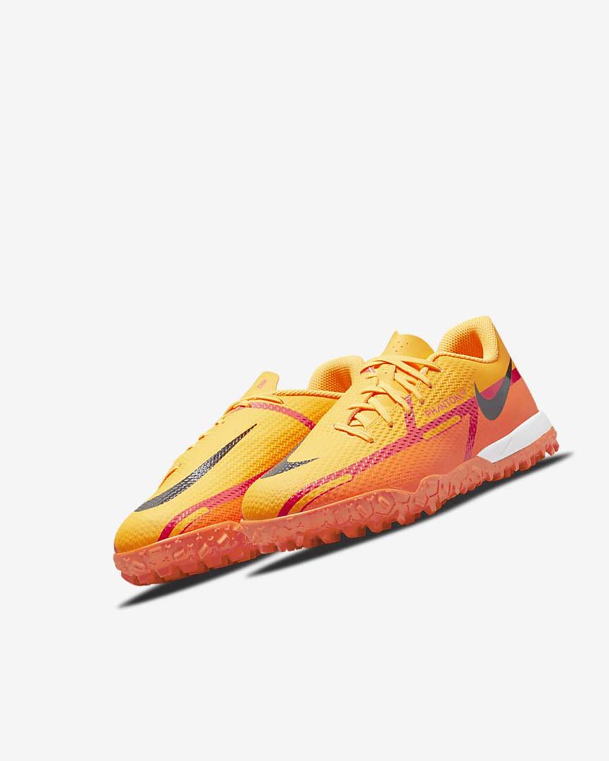 Orange / Orange / Light Red / Black Girls' Nike Jr. Phantom GT2 Academy TF Football Shoes | UK1105