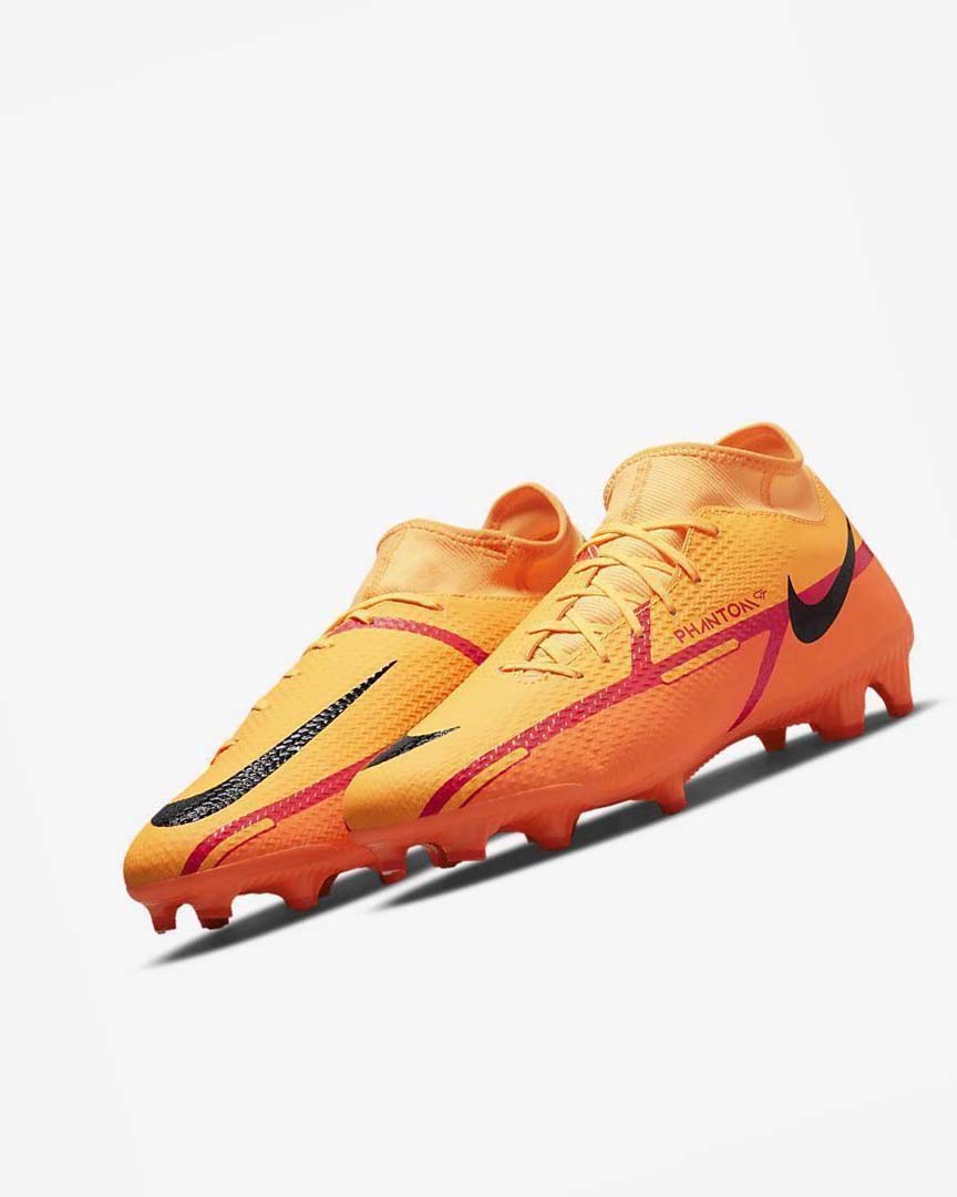 Orange / Orange / Light Red / Black Men's Nike Phantom GT2 Academy Dynamic Fit MG Football Boots | UK4655