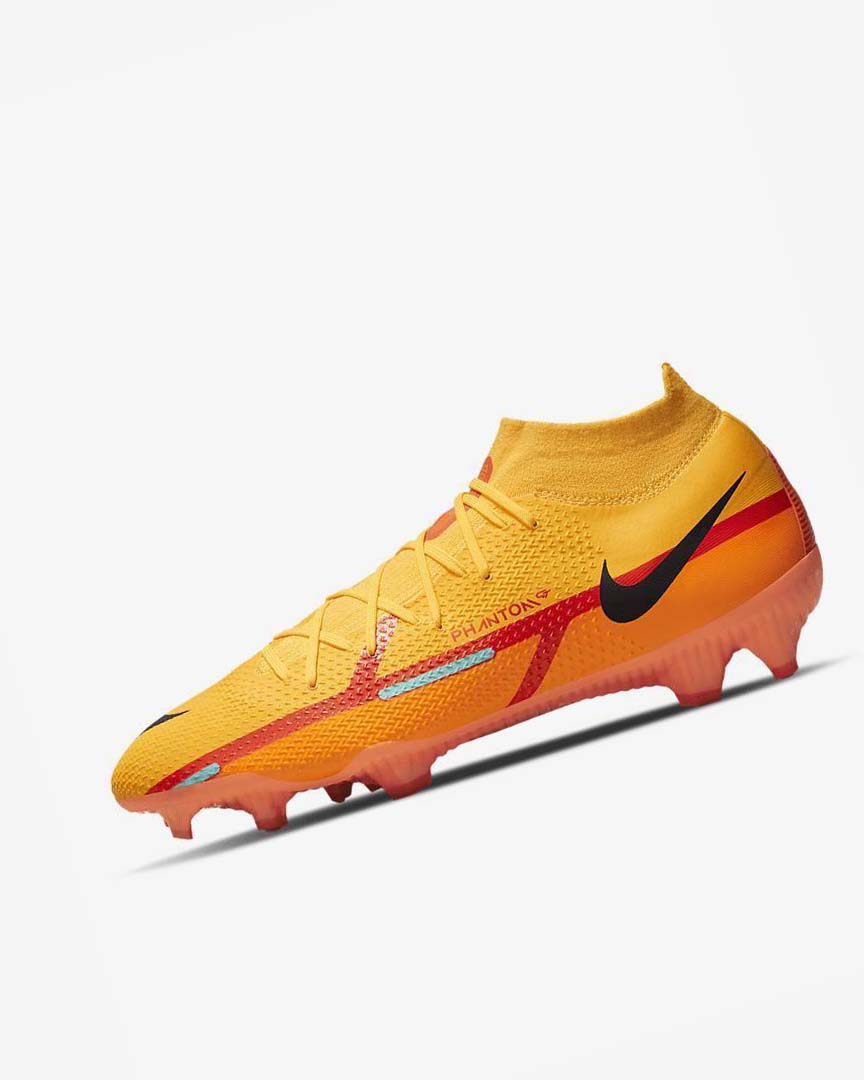 Orange / Orange / Light Red / Black Men\'s Nike Phantom GT2 Pro Dynamic Fit FG Football Boots | UK4838