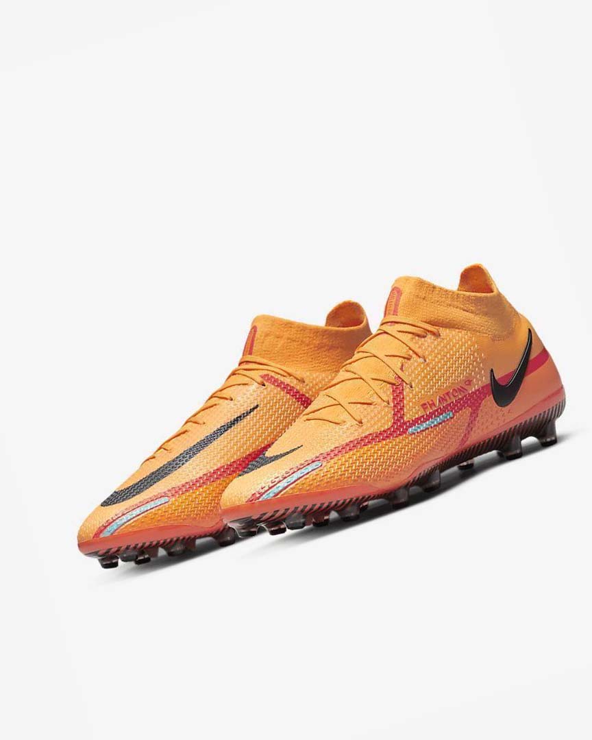 Orange / Orange / Light Red / Black Men's Nike Phantom GT2 Dynamic Fit Elite AG-Pro Football Boots | UK4936