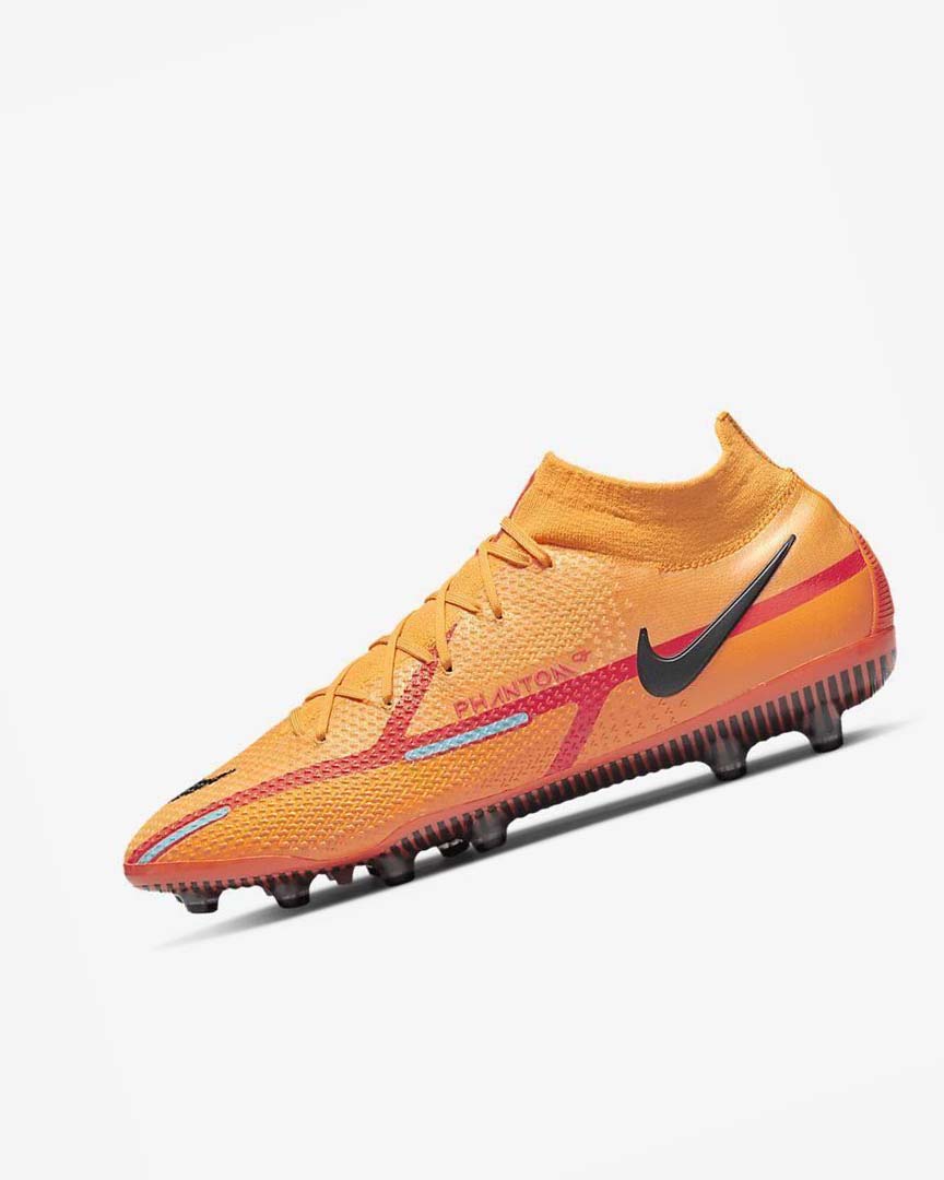 Orange / Orange / Light Red / Black Men\'s Nike Phantom GT2 Dynamic Fit Elite AG-Pro Football Boots | UK4936