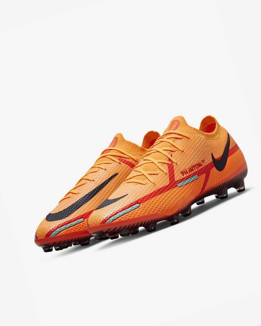 Orange / Orange / Light Red / Black Men's Nike Phantom GT2 Elite AG-Pro Football Boots | UK5129