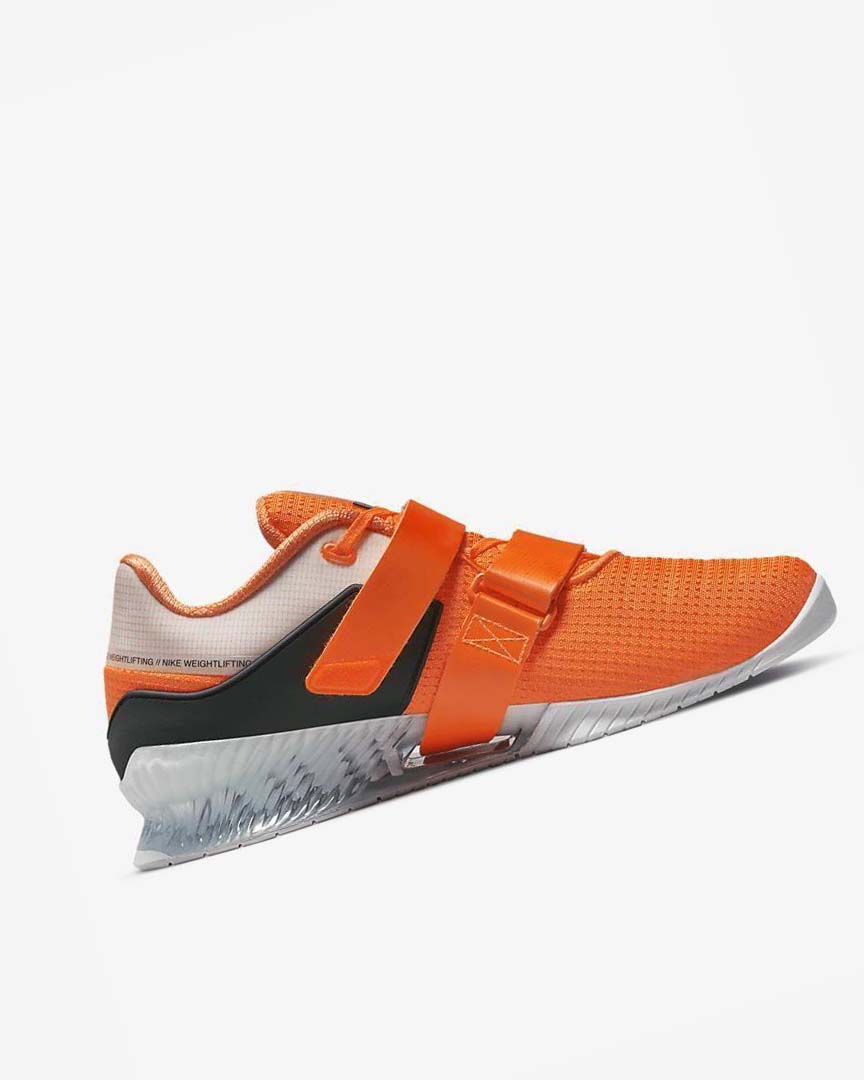 Orange / White / Black Men's Nike Romaleos 4 Training Shoes | UK2813