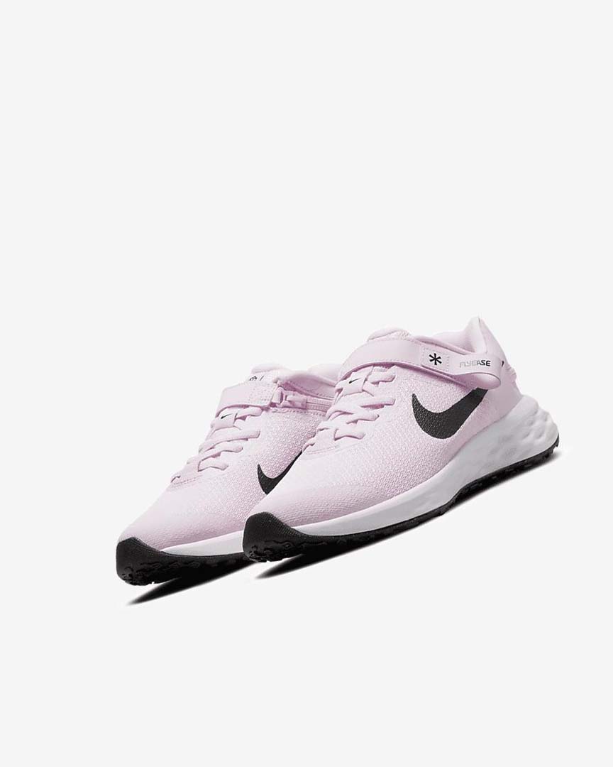 Pink / Black Boys' Nike Revolution 6 FlyEase Running Shoes | UK2330