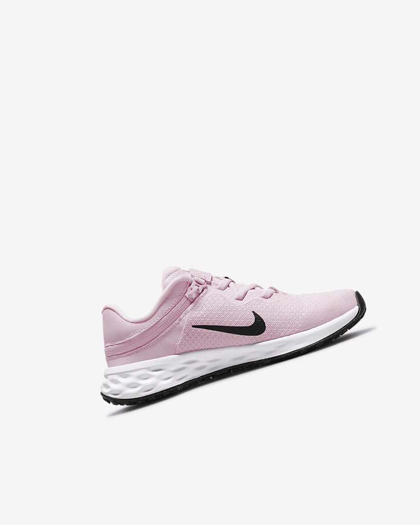 Pink / Black Boys' Nike Revolution 6 FlyEase Shoes | UK2647