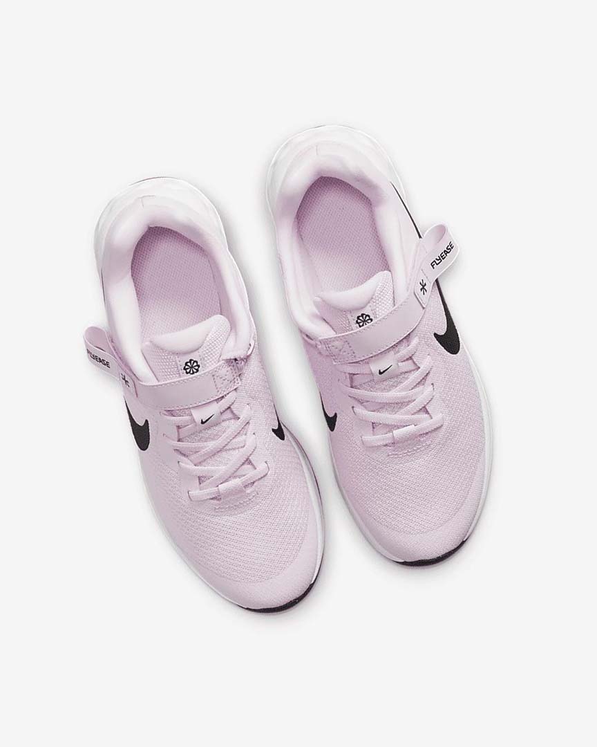 Pink / Black Girls' Nike Revolution 6 FlyEase Running Shoes | UK2650