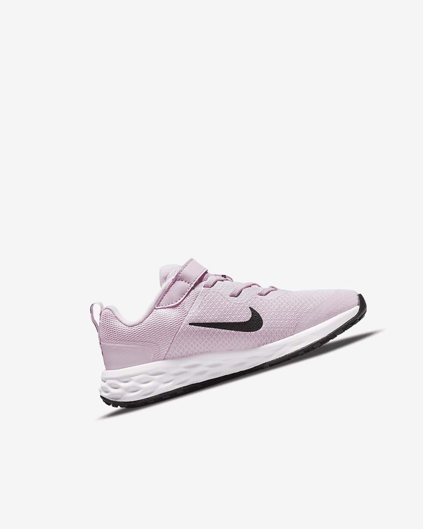 Pink / Black Girls' Nike Revolution 6 Running Shoes | UK2493