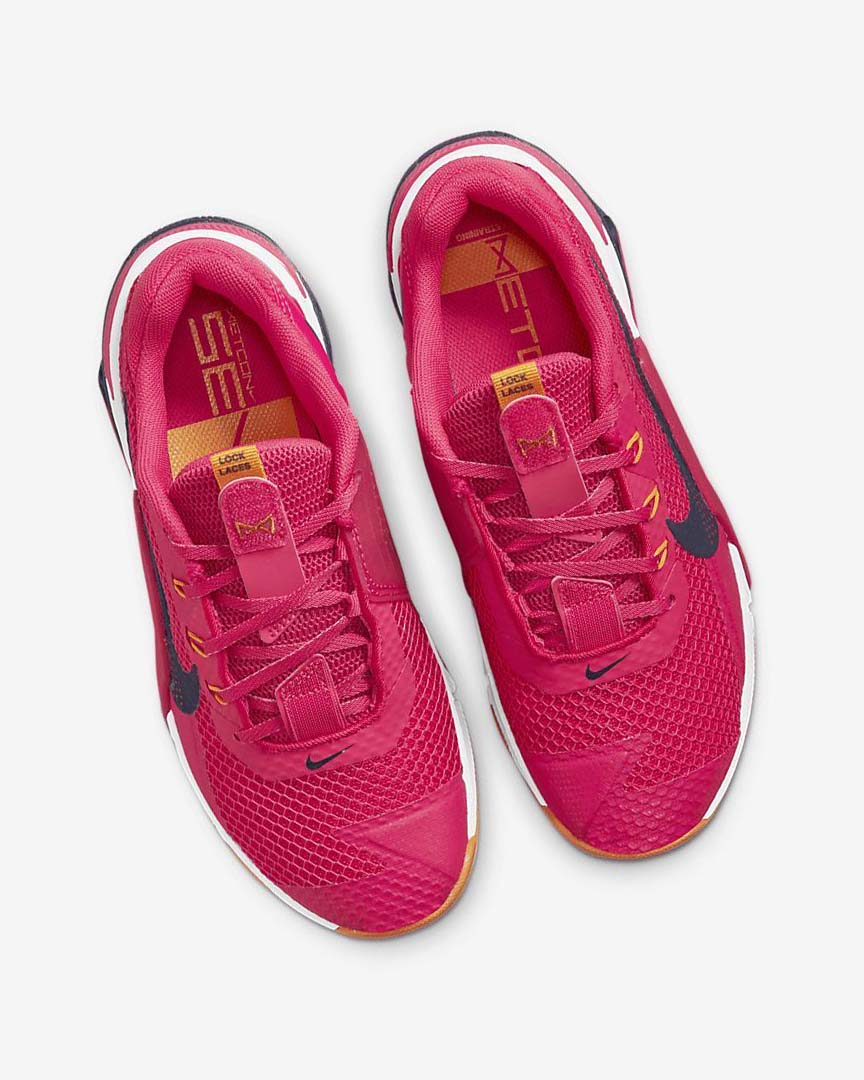 Pink / Deep Yellow / Blue Women's Nike Metcon 7 Training Shoes | UK5107