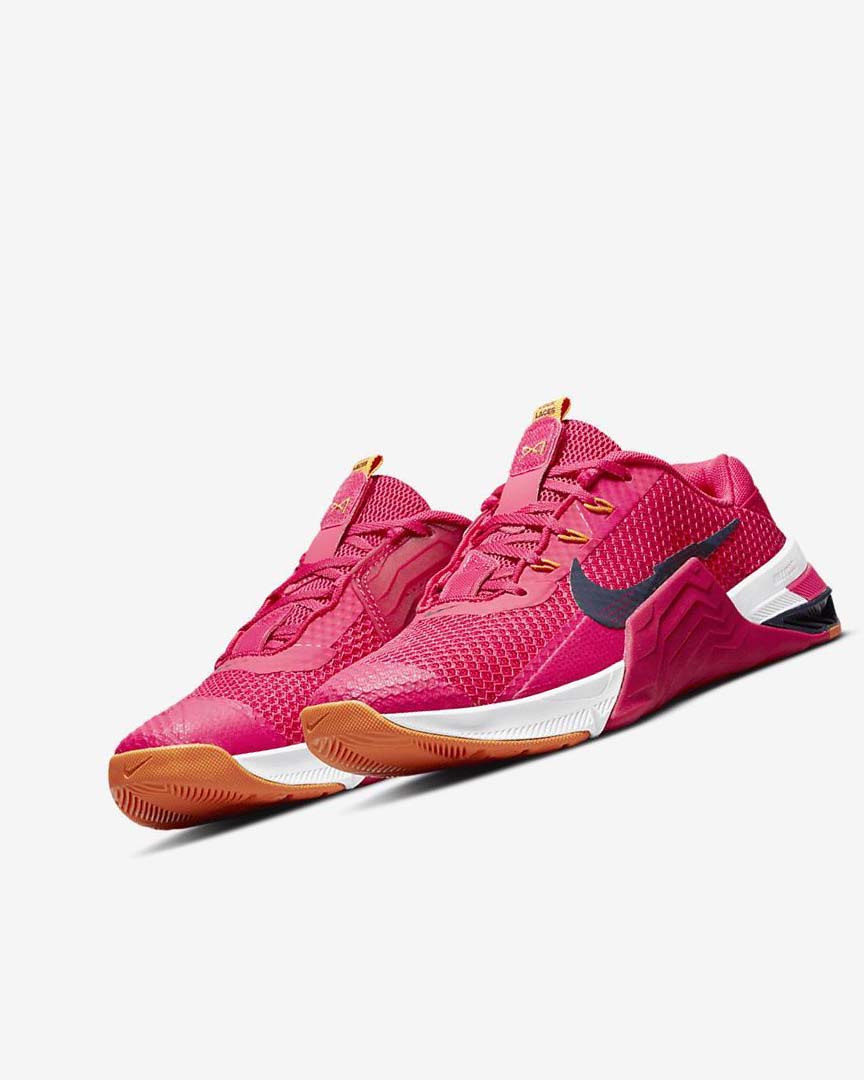 Pink / Deep Yellow / Blue Women's Nike Metcon 7 Training Shoes | UK5107