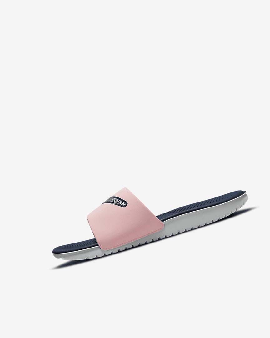 Pink / Navy / Metal Silver Boys\' Nike Kawa SE Slides | UK4849