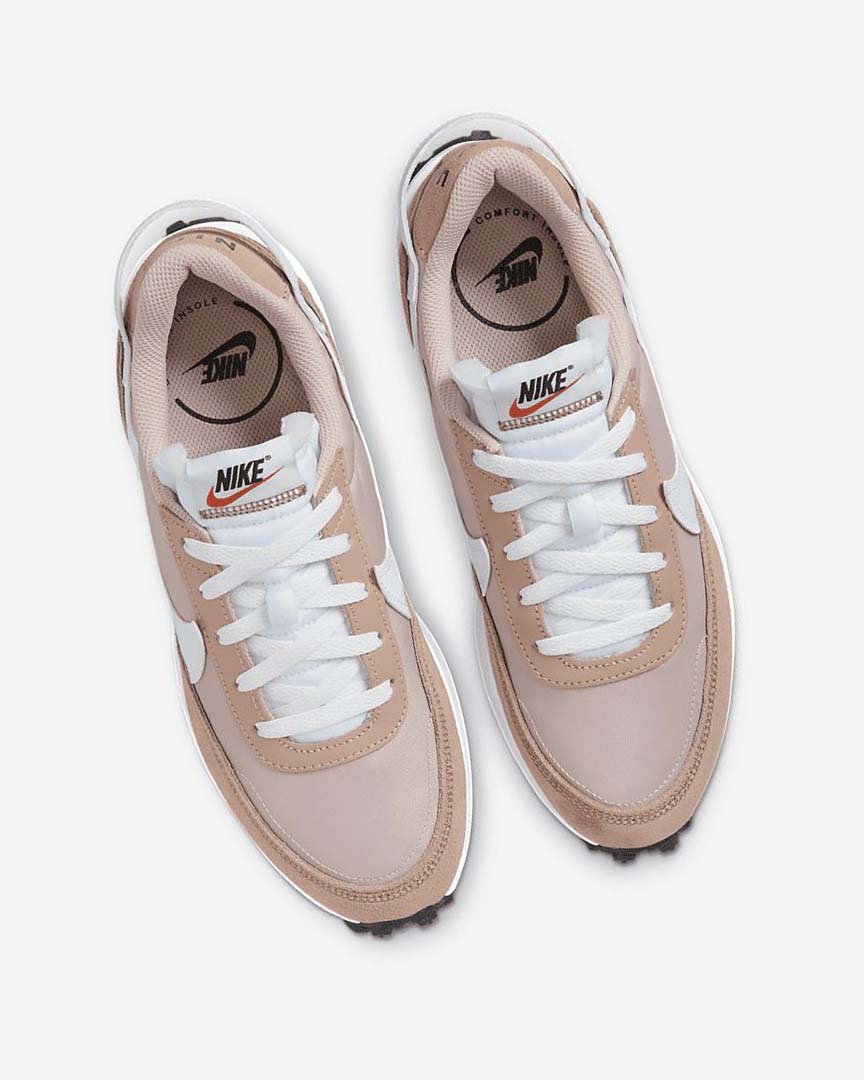 Pink / Rose / Khaki Rose / White Women's Nike Waffle Debut Sneakers | UK4889