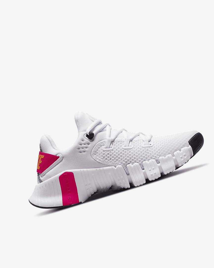 Pink / White / Deep Yellow Women's Nike Free Metcon 4 Training Shoes | UK4765