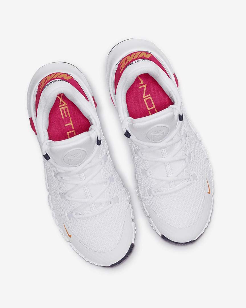 Pink / White / Deep Yellow Women's Nike Free Metcon 4 Training Shoes | UK4765